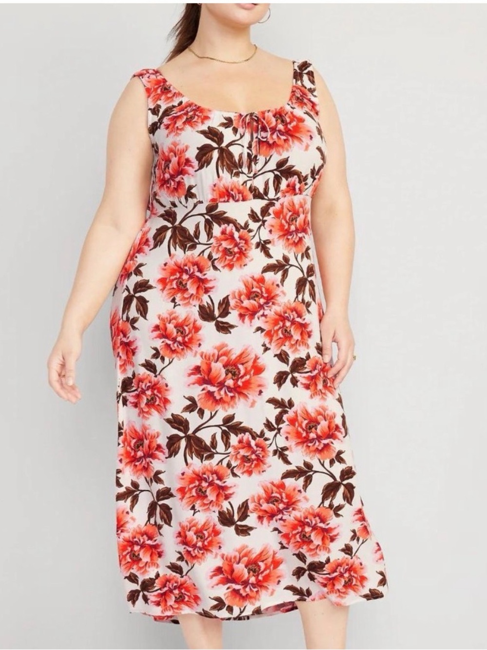 Old Navy Floral Crepe Midi Dress NWT Size XXL